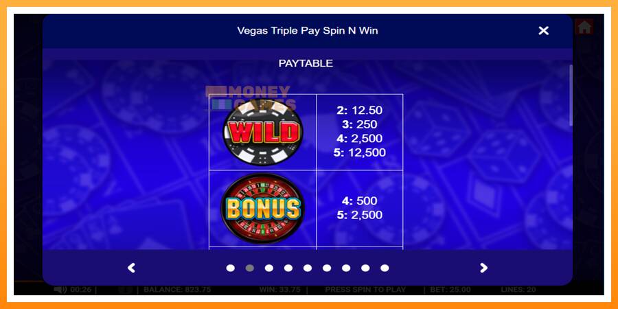 ลองสัมผัสเครื่องดูครับ Vegas Triple Pay Spin n Win, รูปภาพ 3: เล่นเพื่อเงิน