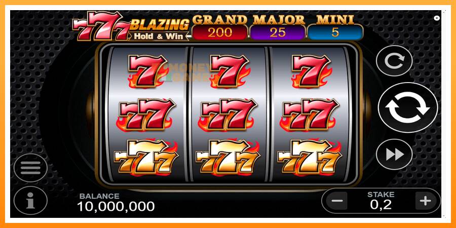 ลองสัมผัสเครื่องดูครับ 777 Blazing Hold & Win, รูปภาพ 1: เล่นเพื่อเงิน