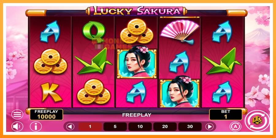 ลองสัมผัสเครื่องดูครับ Lucky Sakura Win Spins, รูปภาพ 2: เล่นเพื่อเงิน