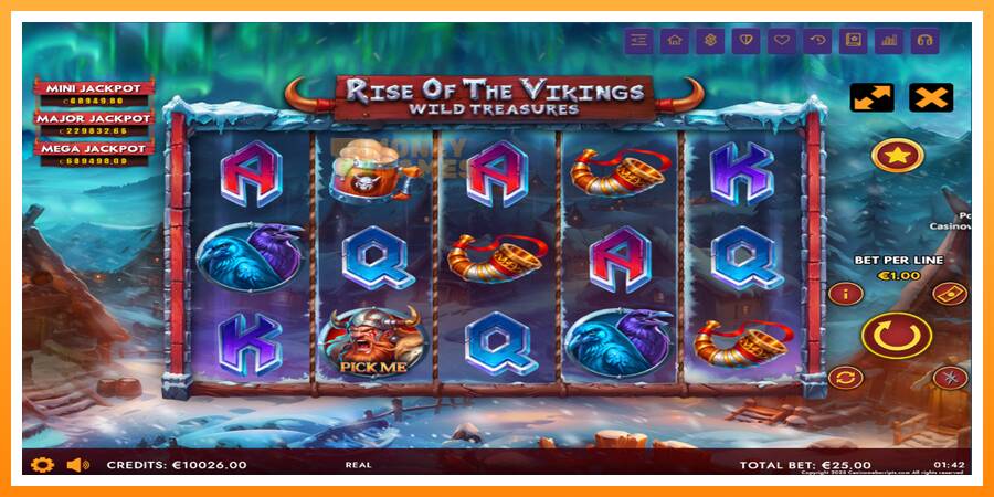 ลองสัมผัสเครื่องดูครับ Rise of The Vikings - Wild Treasures, รูปภาพ 2: เล่นเพื่อเงิน