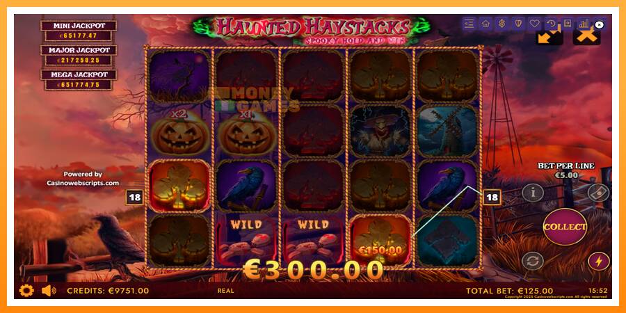 ลองสัมผัสเครื่องดูครับ Haunted Haystacks - Spooky Hold and Win, รูปภาพ 3: เล่นเพื่อเงิน