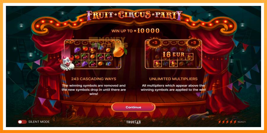 ลองสัมผัสเครื่องดูครับ Fruit Circus Party, รูปภาพ 1: เล่นเพื่อเงิน