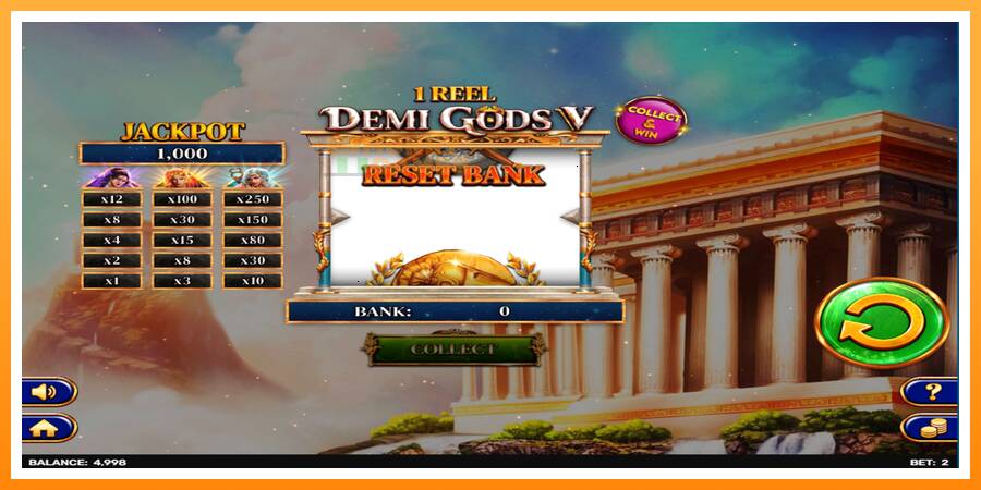 ลองสัมผัสเครื่องดูครับ 1 Reel - Demi Gods V, รูปภาพ 2: เล่นเพื่อเงิน