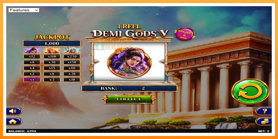 ลองสัมผัสเครื่องดูครับ 1 Reel - Demi Gods V, รูปภาพ 3: เล่นเพื่อเงิน