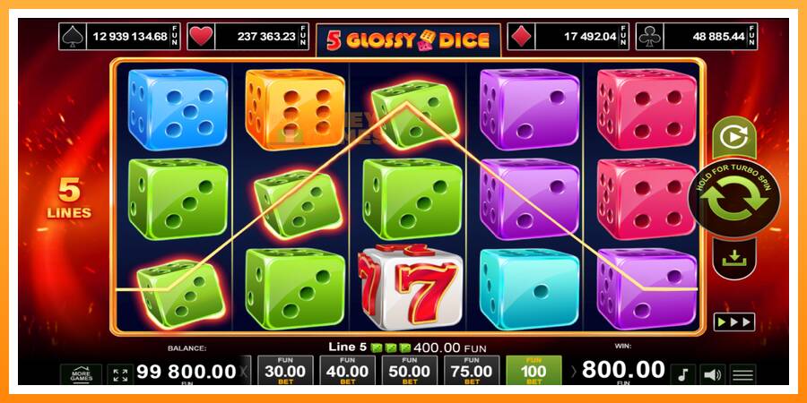 ลองสัมผัสเครื่องดูครับ 5 Glossy Dice, รูปภาพ 2: เล่นเพื่อเงิน