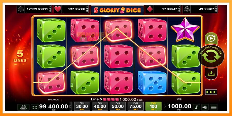 ลองสัมผัสเครื่องดูครับ 5 Glossy Dice, รูปภาพ 4: เล่นเพื่อเงิน