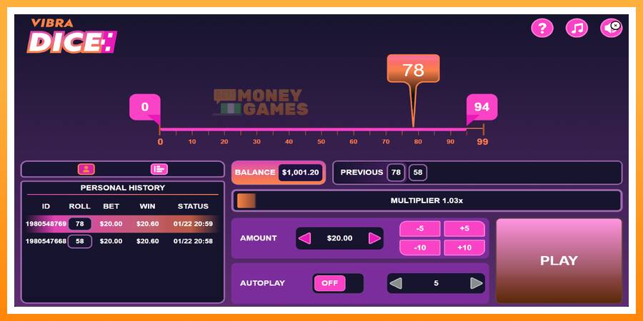 ลองสัมผัสเครื่องดูครับ Vibra Dice, รูปภาพ 3: เล่นเพื่อเงิน