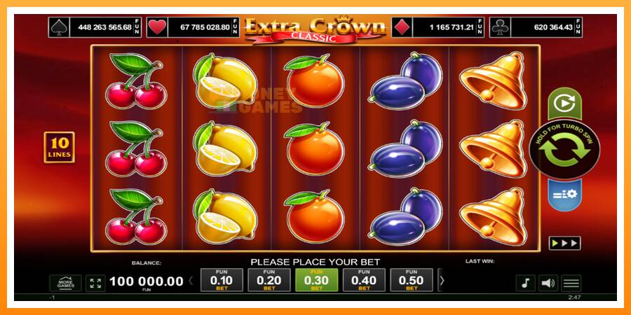 ลองสัมผัสเครื่องดูครับ Extra Crown Classic, รูปภาพ 1: เล่นเพื่อเงิน