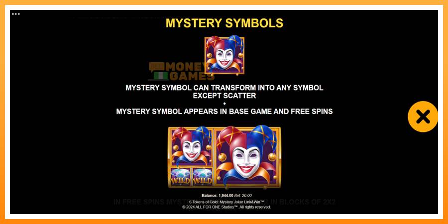 ลองสัมผัสเครื่องดูครับ 6 Tokens of Gold: Mystery Joker Link & Win, รูปภาพ 6: เล่นเพื่อเงิน