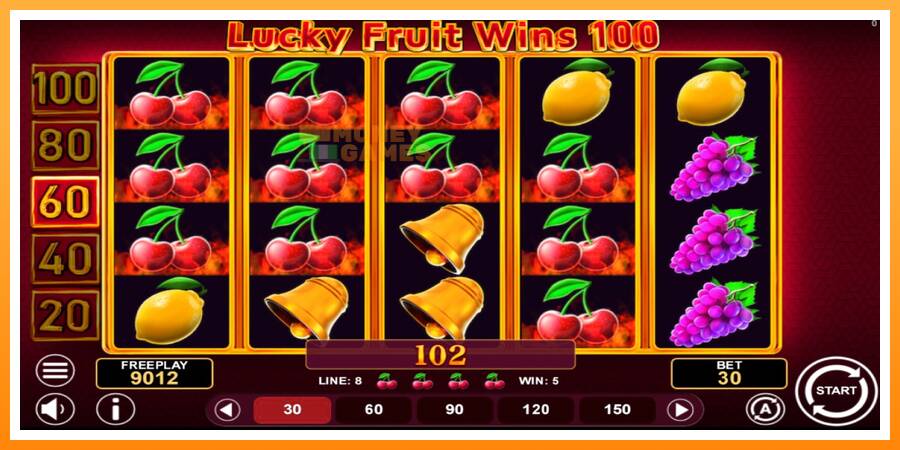 ลองสัมผัสเครื่องดูครับ Lucky Fruit Wins 100, รูปภาพ 3: เล่นเพื่อเงิน