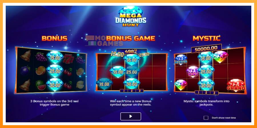 ลองสัมผัสเครื่องดูครับ Mega Diamonds Hunt, รูปภาพ 1: เล่นเพื่อเงิน