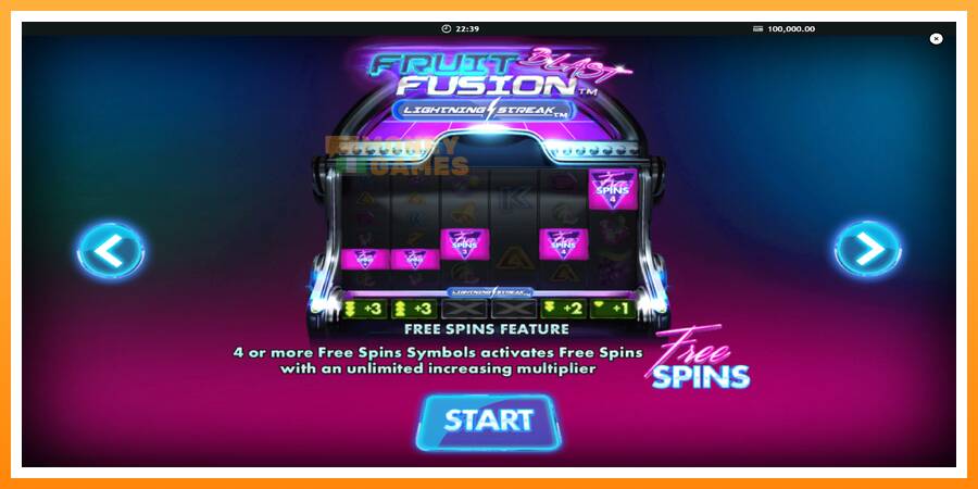 ลองสัมผัสเครื่องดูครับ Fruit Fusion Blast Lightning Reels, รูปภาพ 1: เล่นเพื่อเงิน