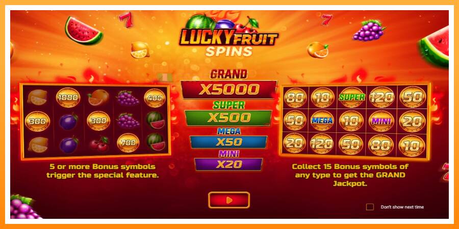 ลองสัมผัสเครื่องดูครับ Lucky Fruit Spins Bonus Buy, รูปภาพ 1: เล่นเพื่อเงิน