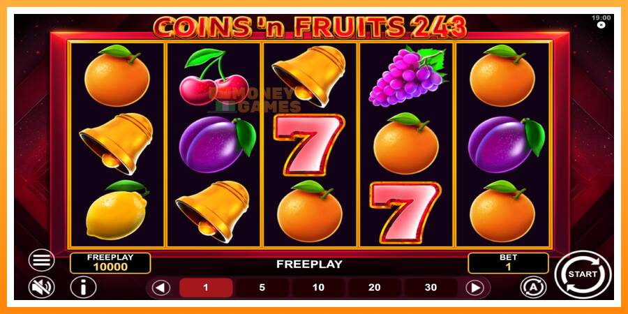 ลองสัมผัสเครื่องดูครับ Coinsn Fruits 243, รูปภาพ 2: เล่นเพื่อเงิน