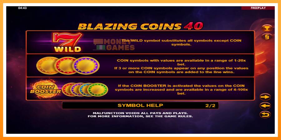 ลองสัมผัสเครื่องดูครับ Blazing Coins 40, รูปภาพ 6: เล่นเพื่อเงิน