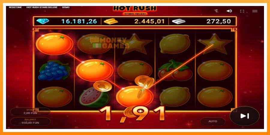 ลองสัมผัสเครื่องดูครับ Hot Rush Stars Deluxe, รูปภาพ 2: เล่นเพื่อเงิน