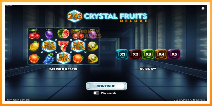 ลองสัมผัสเครื่องดูครับ 243 Crystal Fruits Deluxe, รูปภาพ 1: เล่นเพื่อเงิน