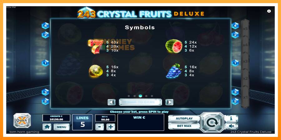 ลองสัมผัสเครื่องดูครับ 243 Crystal Fruits Deluxe, รูปภาพ 6: เล่นเพื่อเงิน