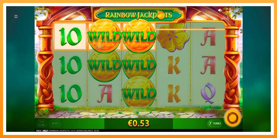 ลองสัมผัสเครื่องดูครับ Rainbow Jackpots, รูปภาพ 2: เล่นเพื่อเงิน