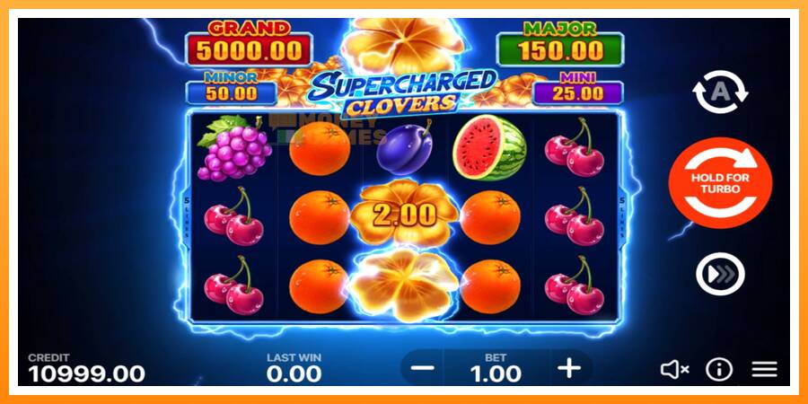 ลองสัมผัสเครื่องดูครับ Supercharged Clovers: Hold and Win, รูปภาพ 1: เล่นเพื่อเงิน