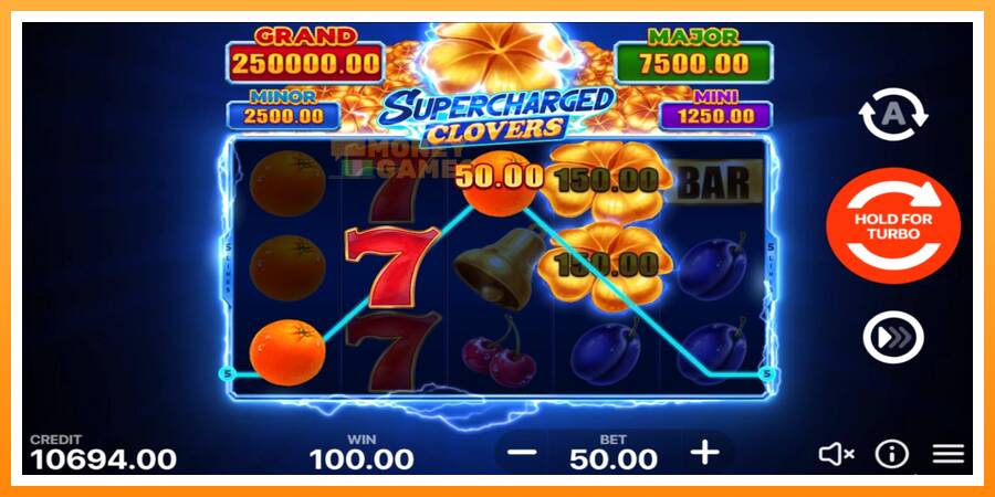 ลองสัมผัสเครื่องดูครับ Supercharged Clovers: Hold and Win, รูปภาพ 4: เล่นเพื่อเงิน